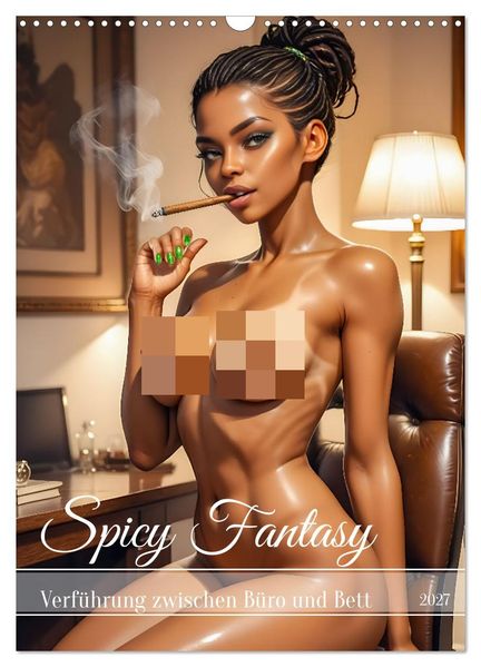 Spicy Fantasy - Verführung zwischen Büro und Bett (Wandkalender 2027 DIN A3 hoch) CALVENDO Monatskalender