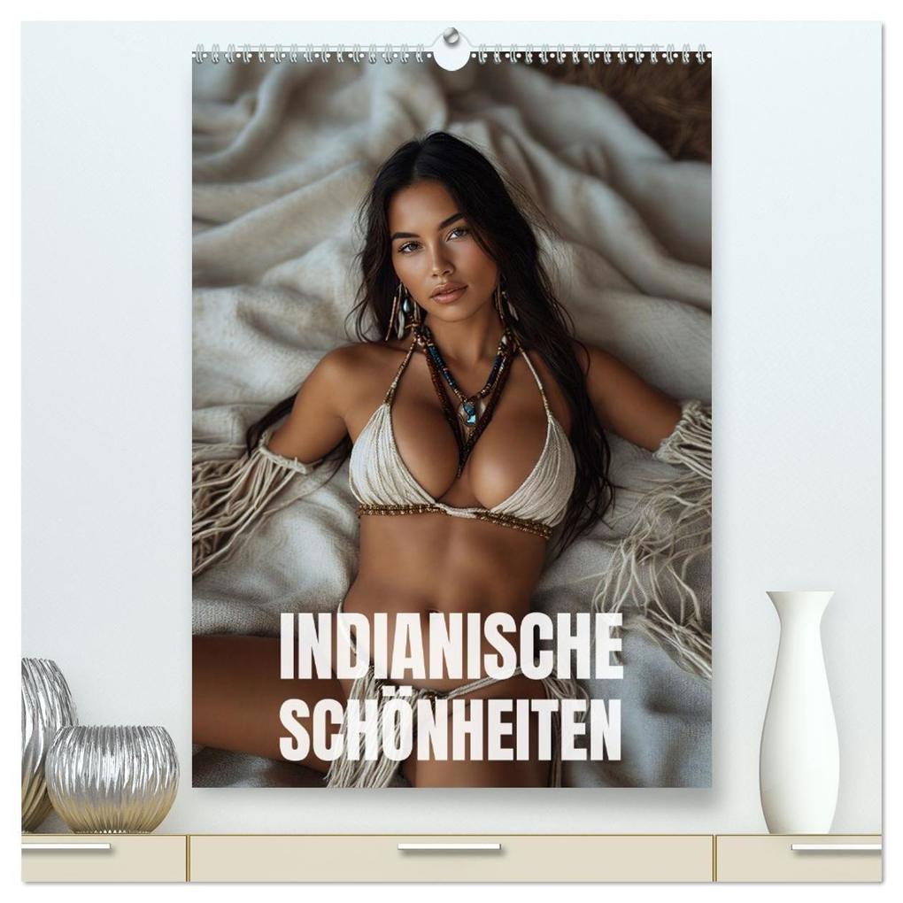 Indianische Schönheiten Kalender: Sinnliche Glamour Frauen in KI Kunst (hochwertiger Premium Wandkalender 2027 DIN A2 hoch) Kunstdruck in Hochglanz