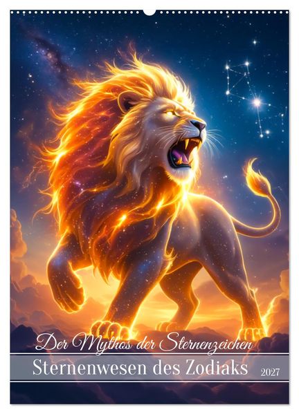 Der Mythos der Sternenzeichen - Sternenwesen des Zodiaks (Wandkalender 2027 DIN A2 hoch) CALVENDO Monatskalender