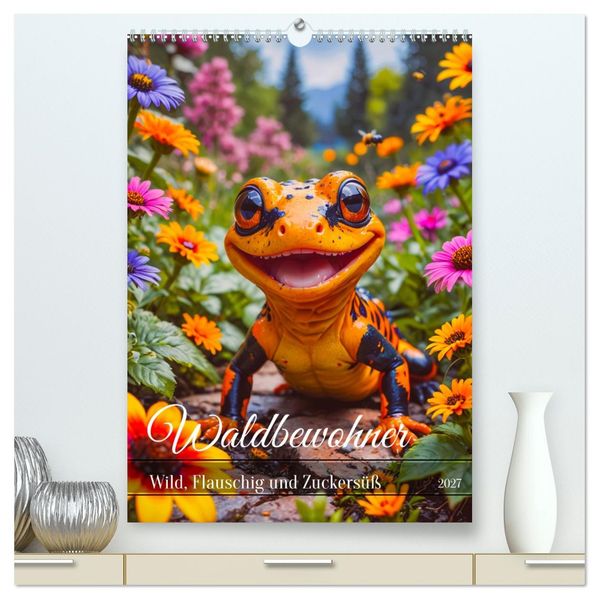 Waldbewohner - Wild Flauschig und Zuckersüß (hochwertiger Premium Wandkalender 2027 DIN A2 hoch) Kunstdruck in Hochglanz