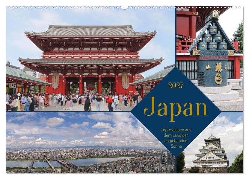 Japan - Impressionen aus dem Land der aufgehenden Sonne (Wandkalender 2027 DIN A2 quer) CALVENDO Monatskalender