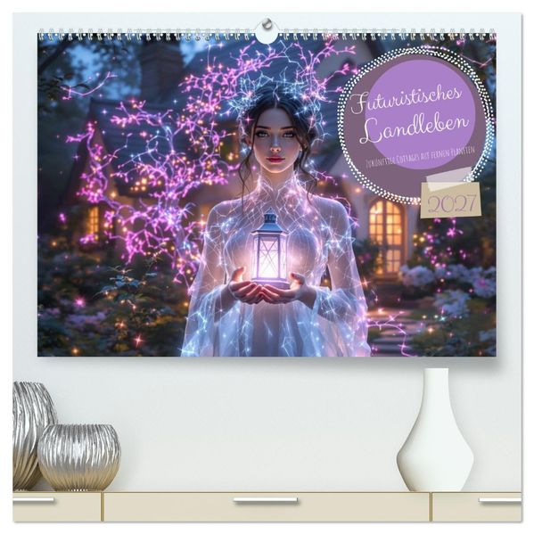 Futuristisches Landleben (hochwertiger Premium Wandkalender 2027 DIN A2 quer) Kunstdruck in Hochglanz