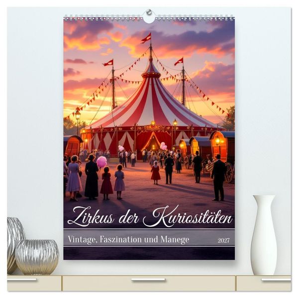 Zirkus der Kuriositäten - Vintage Faszination und Manege (hochwertiger Premium Wandkalender 2027 DIN A2 hoch) Kunstdruck in Hochglanz