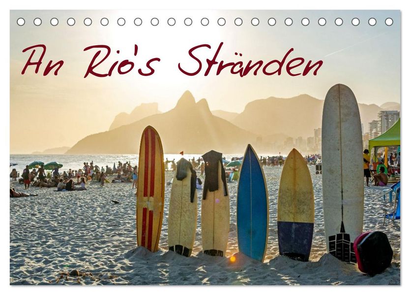 An Rio's Stränden (Tischkalender 2027 DIN A5 quer) CALVENDO Monatskalender
