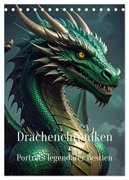 Drachenchroniken - Porträts legendärer Bestien (Tischkalender 2027 DIN A5 hoch) CALVENDO Monatskalender