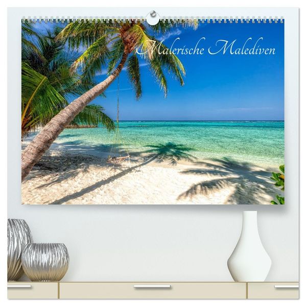 Malerische Malediven (hochwertiger Premium Wandkalender 2027 DIN A2 quer) Kunstdruck in Hochglanz