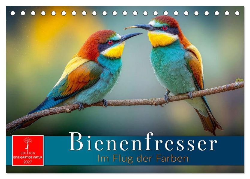 Bienenfresser - im Flug der Farben (Tischkalender 2027 DIN A5 quer) CALVENDO Monatskalender