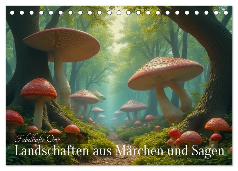 Fabelhafte Orte - Landschaften aus Märchen und Sagen (Tischkalender 2027 DIN A5 quer) CALVENDO Monatskalender
