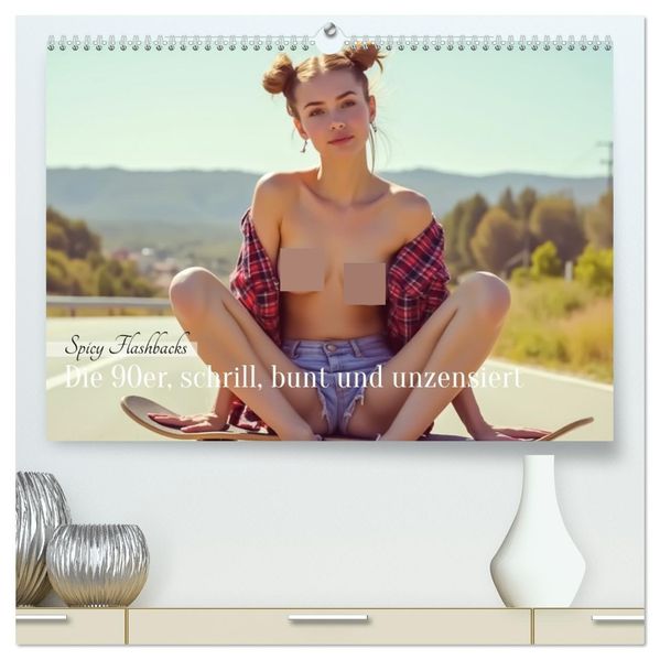 Spicy Flashbacks - Die 90er schrill bunt und unzensiert (hochwertiger Premium Wandkalender 2027 DIN A2 quer) Kunstdruck in Hochglanz