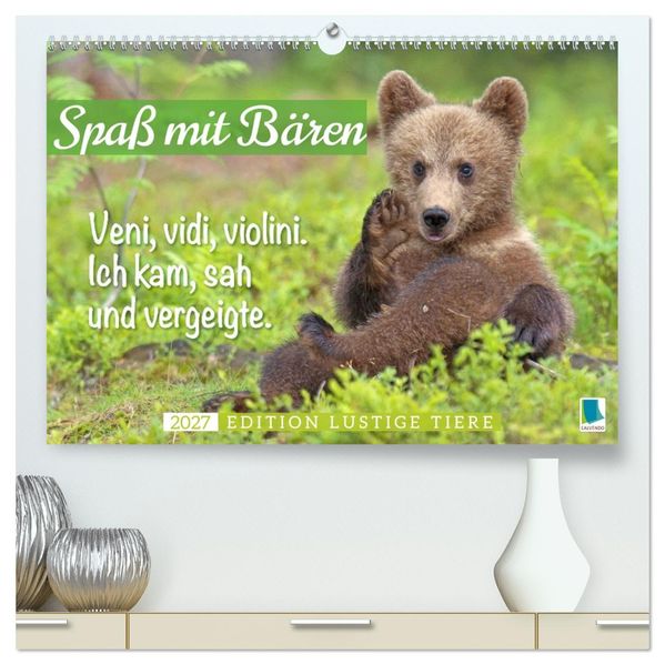 Spaß mit Bären: Edition lustige Tiere (hochwertiger Premium Wandkalender 2027 DIN A2 quer) Kunstdruck in Hochglanz