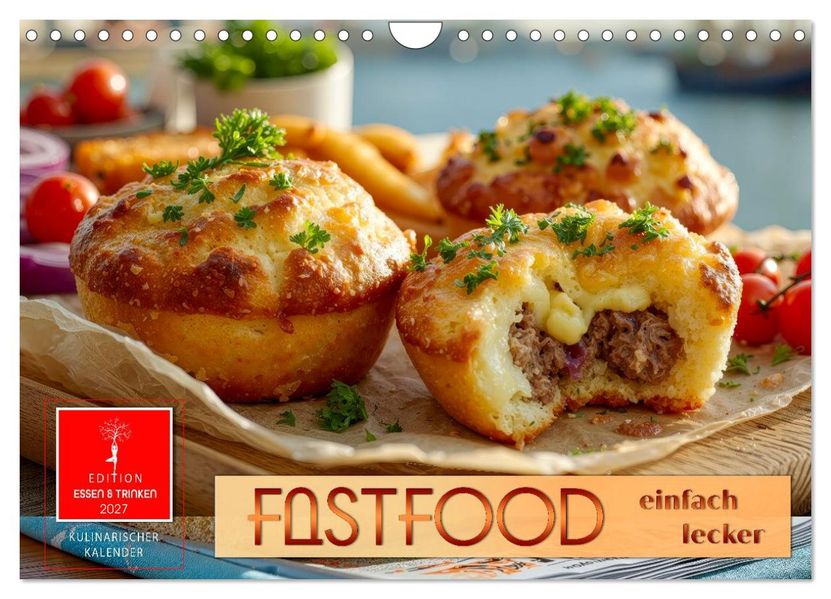 Fastfood einfach lecker (Wandkalender 2027 DIN A4 quer) CALVENDO Monatskalender