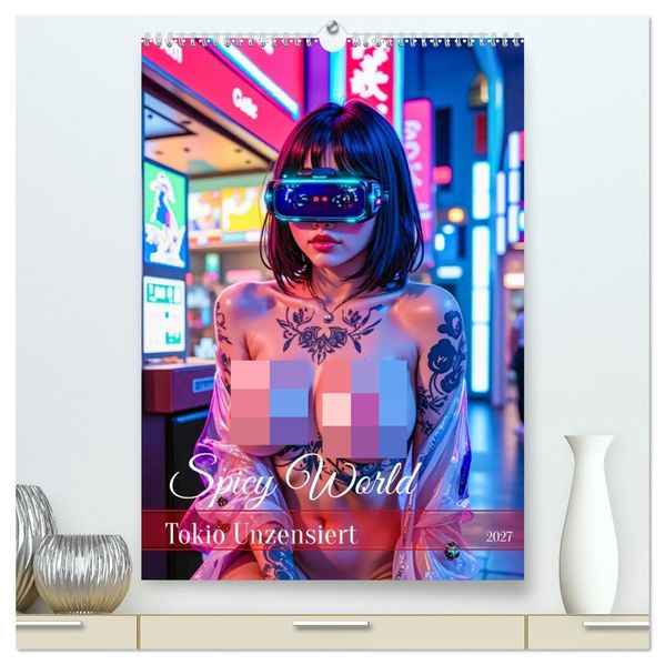 Spicy World - Tokio Unzensiert (hochwertiger Premium Wandkalender 2027 DIN A2 hoch) Kunstdruck in Hochglanz