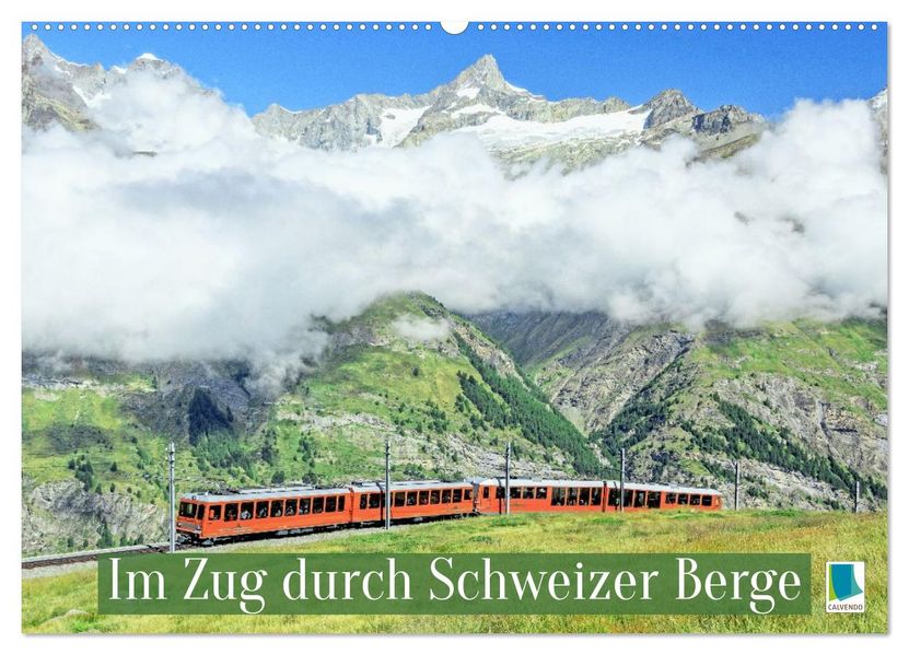 Im Zug durch Schweizer Berge (Wandkalender 2027 DIN A2 quer) CALVENDO Monatskalender