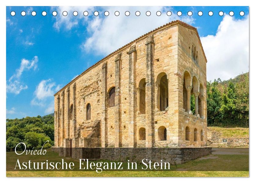 Oviedo - Asturische Eleganz in Stein (Tischkalender 2027 DIN A5 quer) CALVENDO Monatskalender