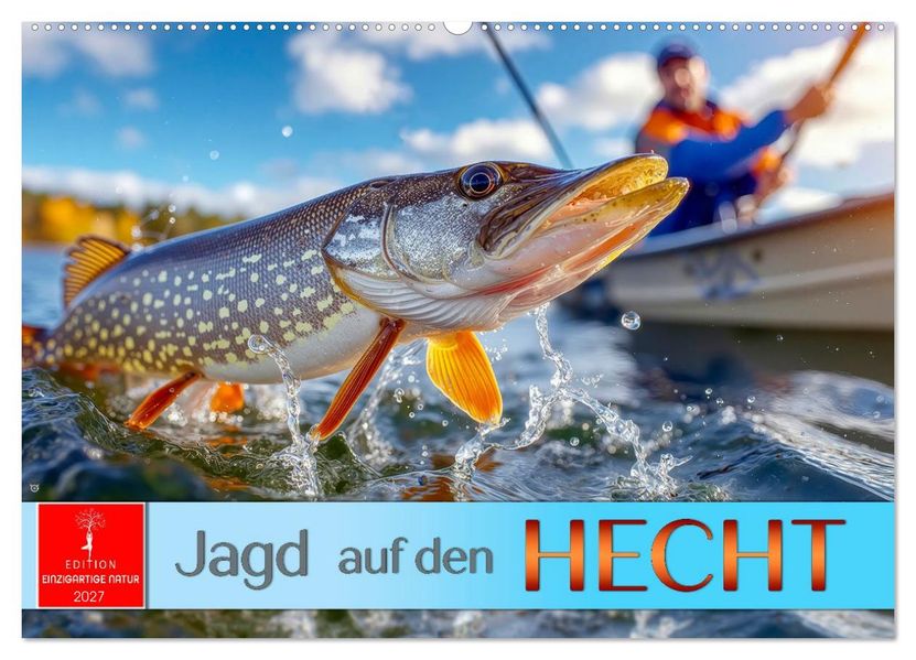 Jagd auf den Hecht (Wandkalender 2027 DIN A2 quer) CALVENDO Monatskalender