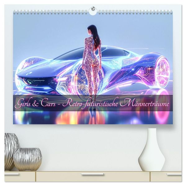 Cars & Girls (hochwertiger Premium Wandkalender 2027 DIN A2 quer) Kunstdruck in Hochglanz