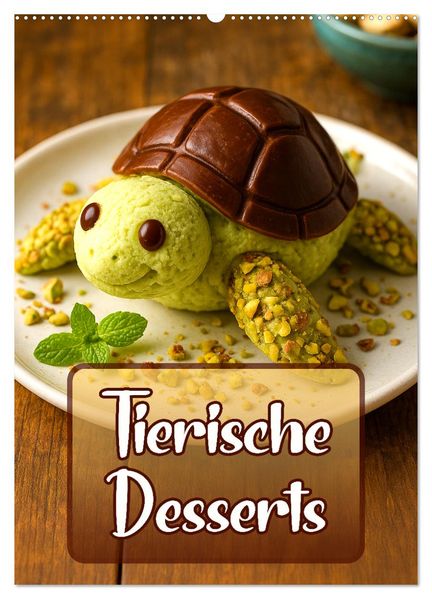Tierische Desserts (Wandkalender 2027 DIN A2 hoch) CALVENDO Monatskalender