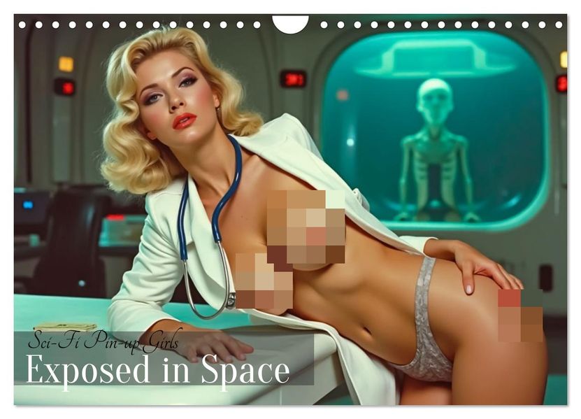 Sci-Fi Pin-up Girls - Exposed in Space (Wandkalender 2027 DIN A4 quer) CALVENDO Monatskalender