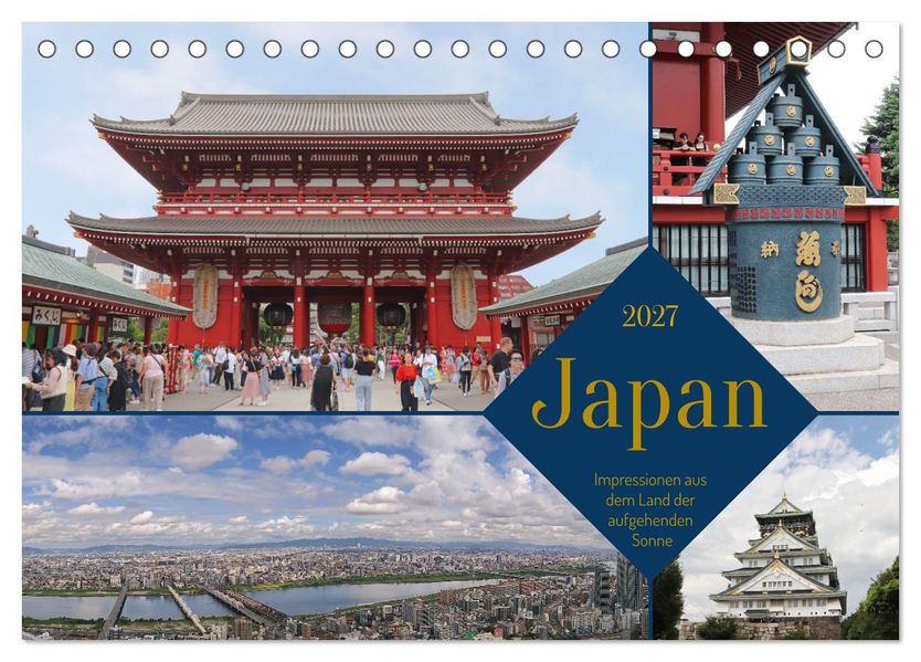Japan - Impressionen aus dem Land der aufgehenden Sonne (Tischkalender 2027 DIN A5 quer) CALVENDO Monatskalender