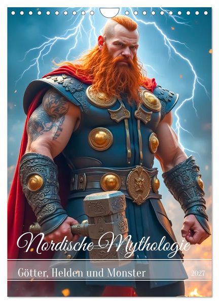 Nordische Mythologie - Götter Helden und Monster (Wandkalender 2027 DIN A4 hoch) CALVENDO Monatskalender