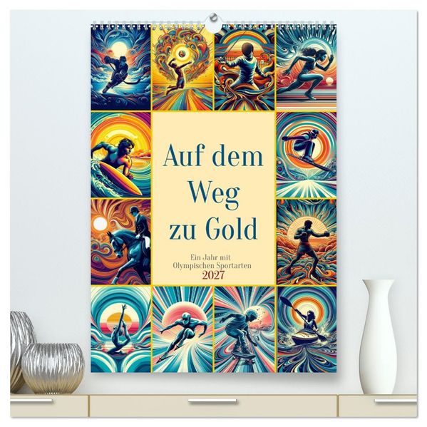 Auf dem Weg zu Gold - Ein Jahr mit Olympischen Sportarten (hochwertiger Premium Wandkalender 2027 DIN A2 hoch) Kunstdruck in Hochglanz
