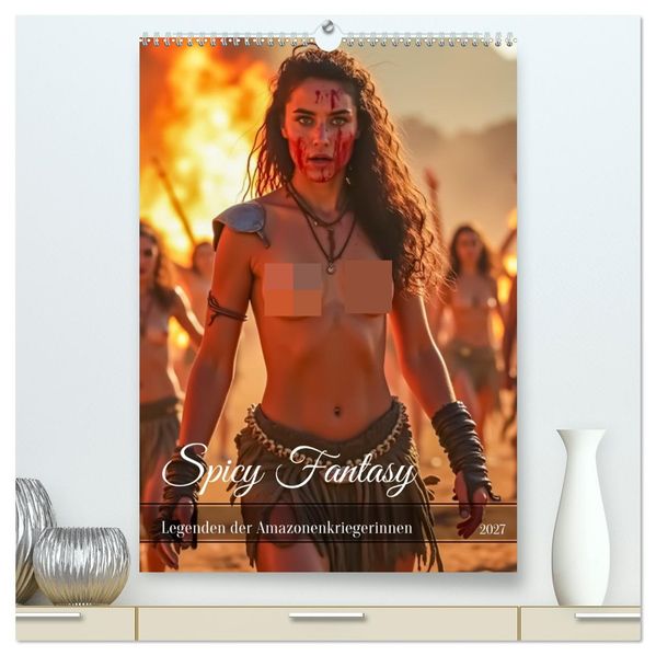 Spicy Fantasy - Legenden der Amazonenkriegerinnen (hochwertiger Premium Wandkalender 2027 DIN A2 hoch) Kunstdruck in Hochglanz