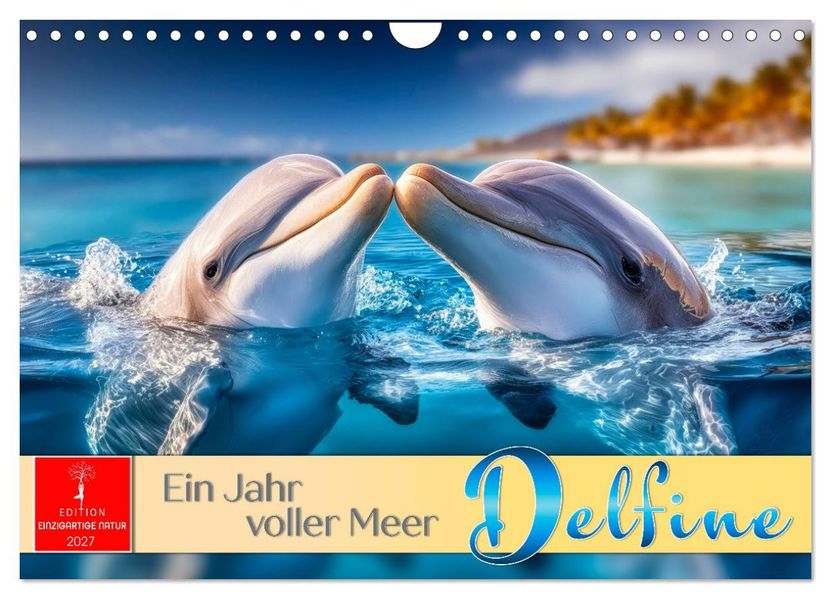 Delfine - ein Jahr voller Meer (Wandkalender 2027 DIN A4 quer) CALVENDO Monatskalender