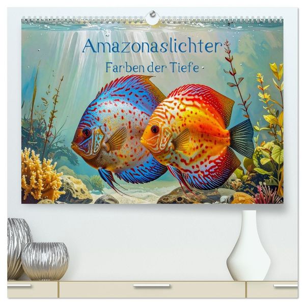 Amazonaslichter. Farben der Tiefe (hochwertiger Premium Wandkalender 2027 DIN A2 quer) Kunstdruck in Hochglanz