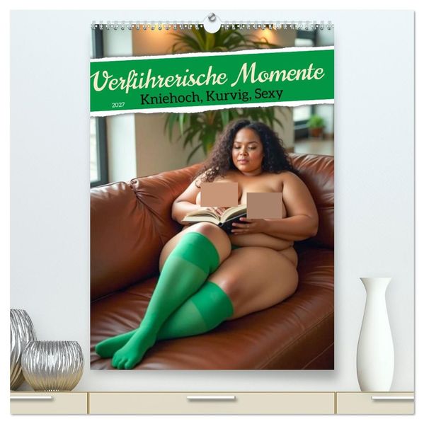 Verführerische Momente - Kniehoch Kurvig Sexy (hochwertiger Premium Wandkalender 2027 DIN A2 hoch) Kunstdruck in Hochglanz