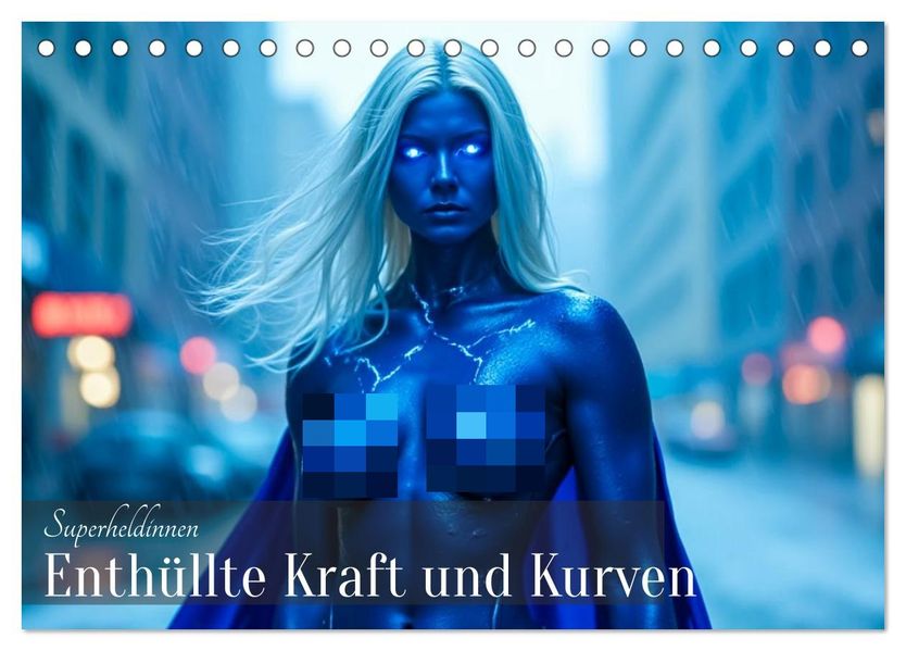 Superheldinnen - Enthüllte Kraft und Kurven (Tischkalender 2027 DIN A5 quer) CALVENDO Monatskalender