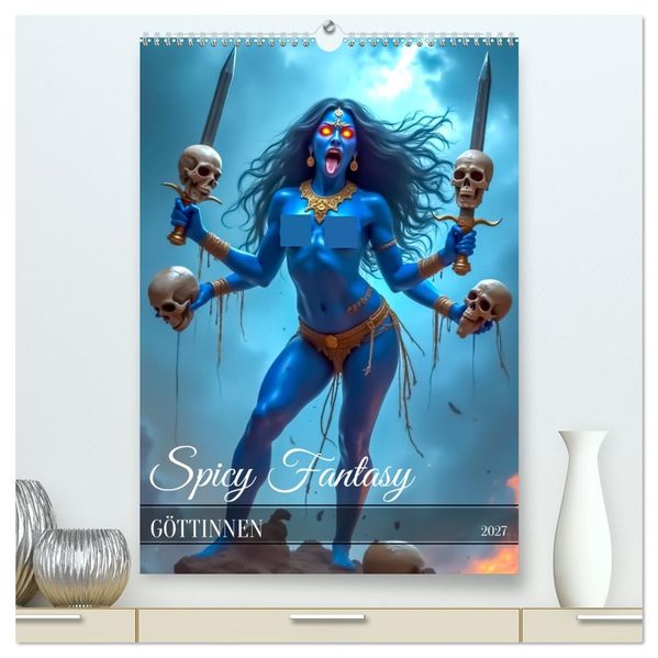 Spicy Fantasy - Göttinnen (hochwertiger Premium Wandkalender 2027 DIN A2 hoch) Kunstdruck in Hochglanz