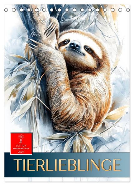 Tierlieblinge (Tischkalender 2027 DIN A5 hoch) CALVENDO Monatskalender
