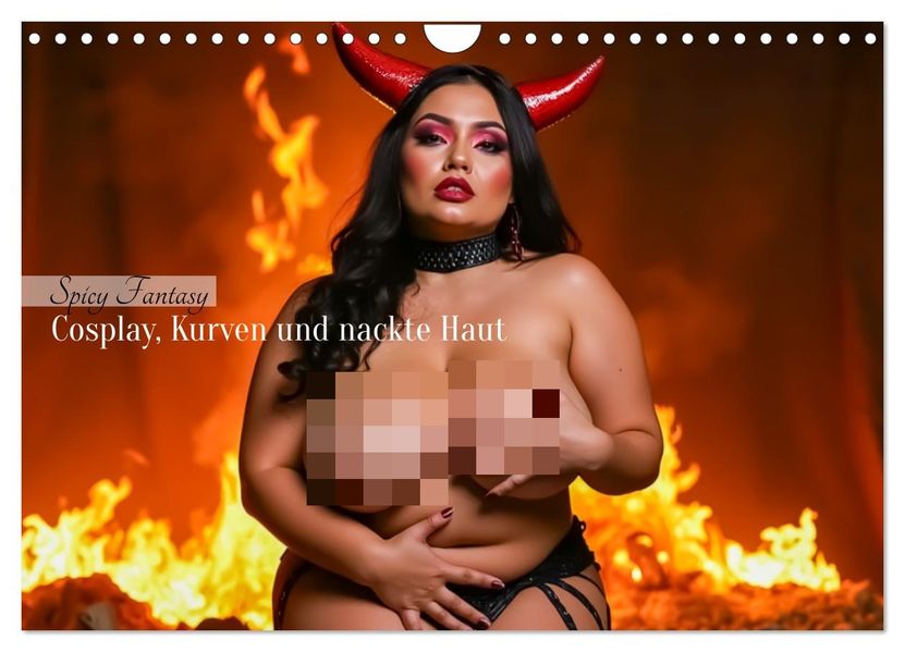 Spicy Fantasy - Cosplay Kurven und nackte Haut (Wandkalender 2027 DIN A4 quer) CALVENDO Monatskalender