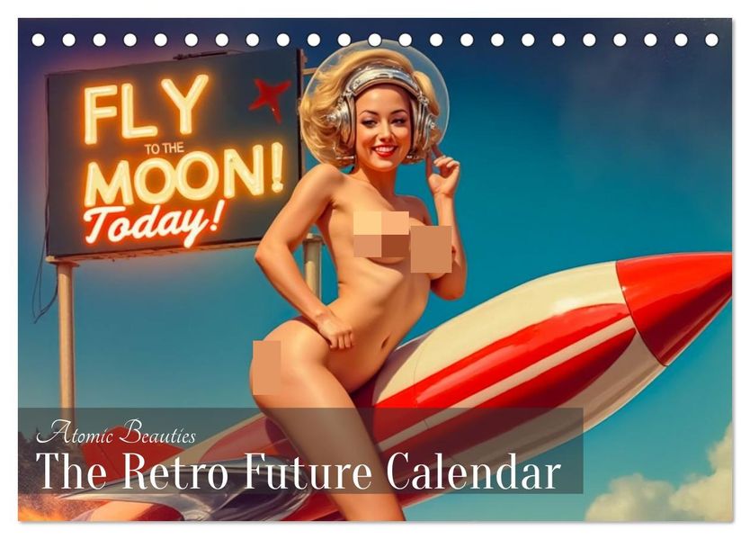 Atomic Beauties - The Retro Future Calendar (Tischkalender 2027 DIN A5 quer) CALVENDO Monatskalender