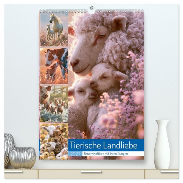 Tierische Landliebe (hochwertiger Premium Wandkalender 2027 DIN A2 hoch) Kunstdruck in Hochglanz