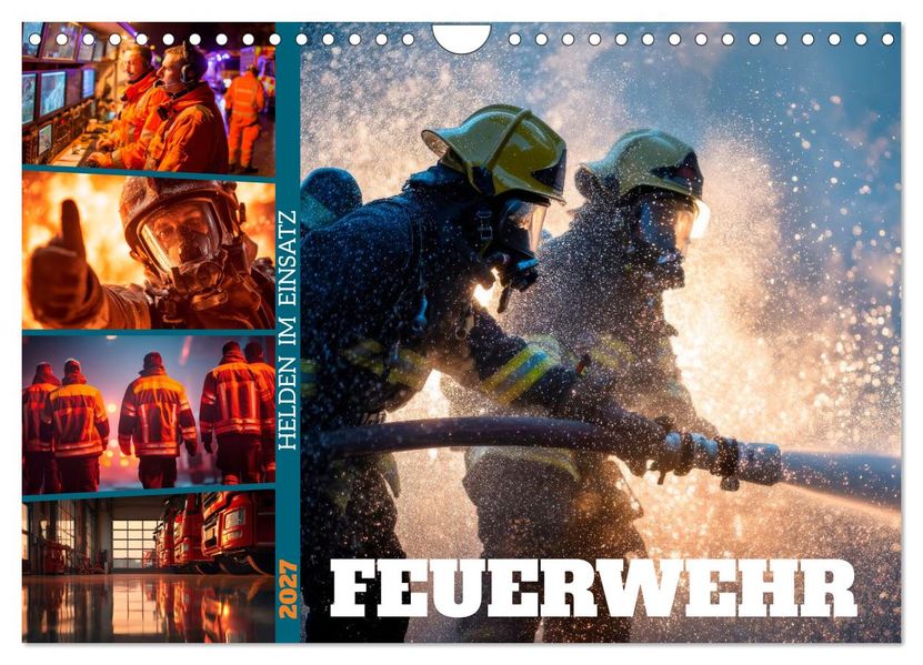 Feuerwehr - Helden im Einsatz (Wandkalender 2027 DIN A4 quer) CALVENDO Monatskalender