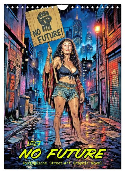 No Future: Dystopische Street-Art Graphic Novel (Wandkalender 2027 DIN A4 hoch) CALVENDO Monatskalender
