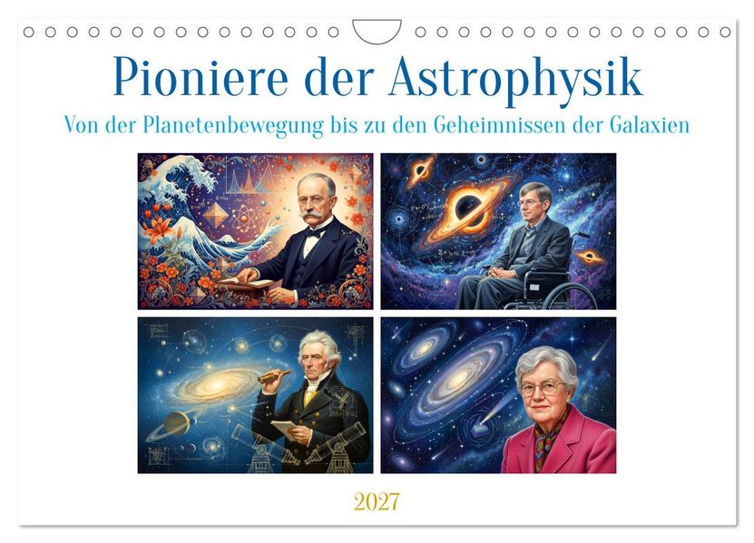 Pioniere der Astrophysik (Wandkalender 2027 DIN A4 quer) CALVENDO Monatskalender