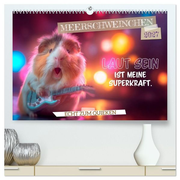 Meerschweinchen - Echt zum Quieken (hochwertiger Premium Wandkalender 2027 DIN A2 quer) Kunstdruck in Hochglanz