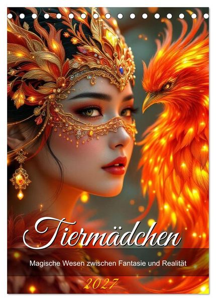 Bestienmädchen (Tischkalender 2027 DIN A5 hoch) CALVENDO Monatskalender