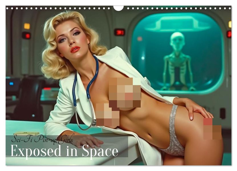 Sci-Fi Pin-up Girls - Exposed in Space (Wandkalender 2027 DIN A3 quer) CALVENDO Monatskalender