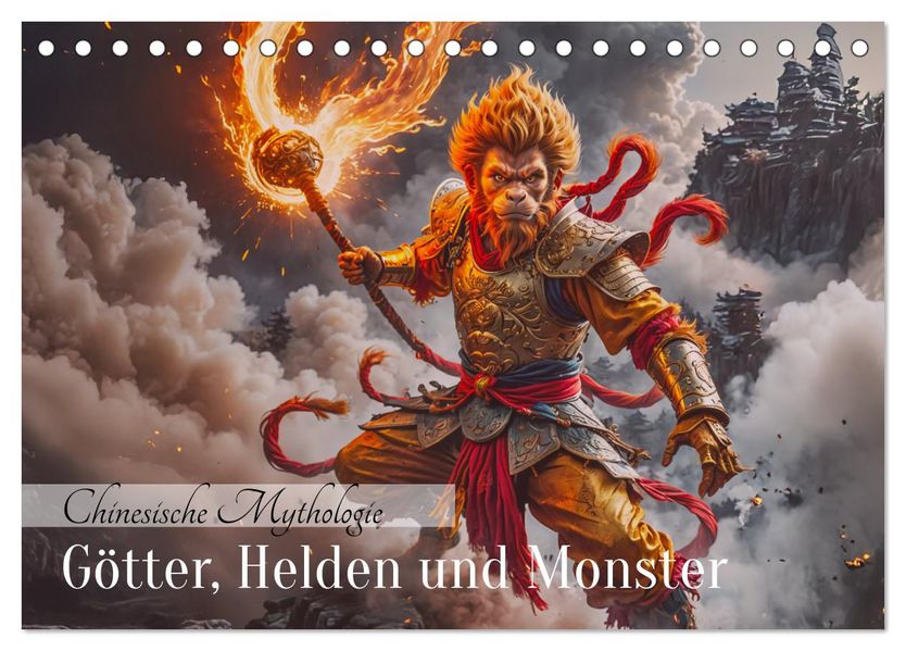 Chinesische Mythologie - Götter Helden und Monster (Tischkalender 2027 DIN A5 quer) CALVENDO Monatskalender
