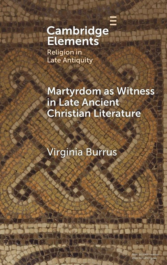 Martyrdom as Witness in Late Ancient Christian Literature