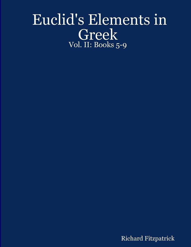 Euclid's Elements in Greek