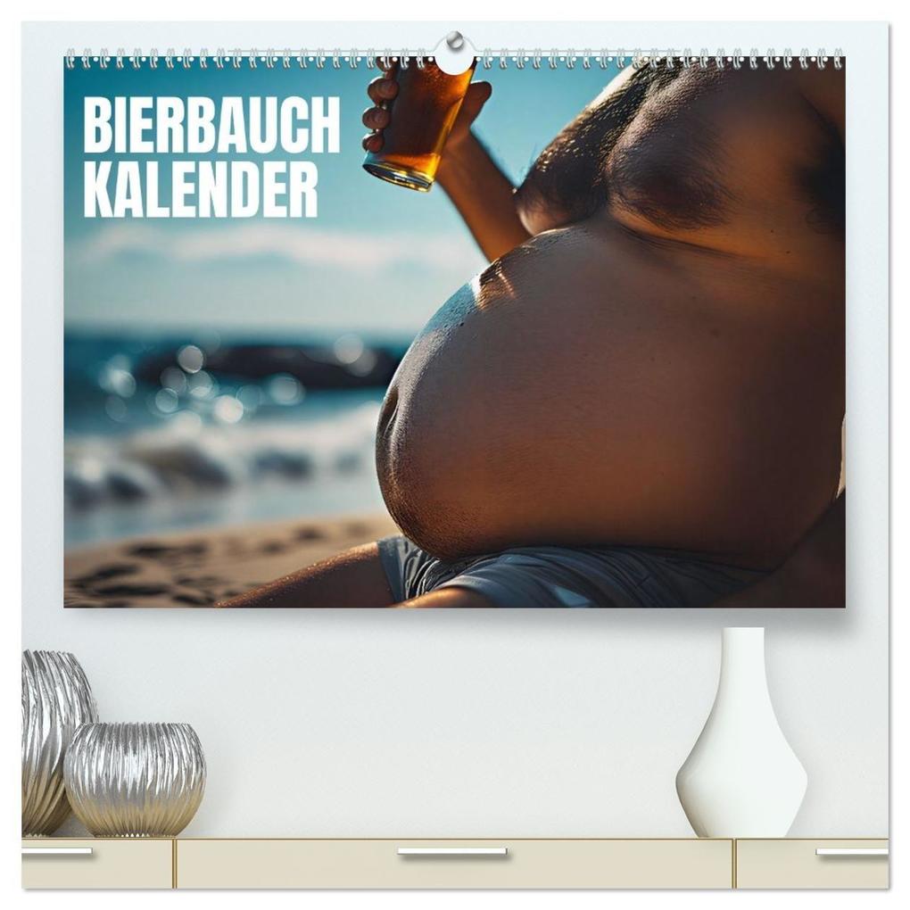 Lustige Kalender Männer mit Bierbäuchen - Bierbauch Kalender Geschenk für Kollegen Freunde & Party-Liebhaber Wandkalender (hochwertiger Premium Wandkalender 2027 DIN A2 quer) Kunstdruck in Hochglanz