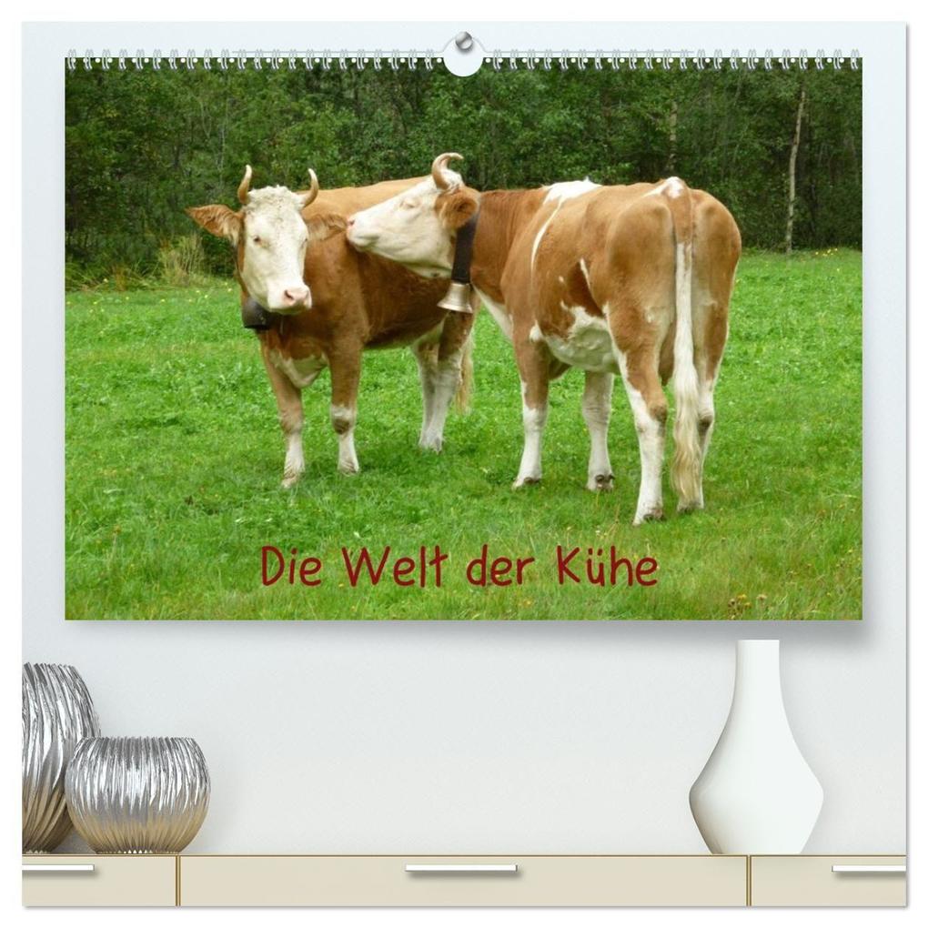 Die Welt der Kühe (hochwertiger Premium Wandkalender 2027 DIN A2 quer) Kunstdruck in Hochglanz