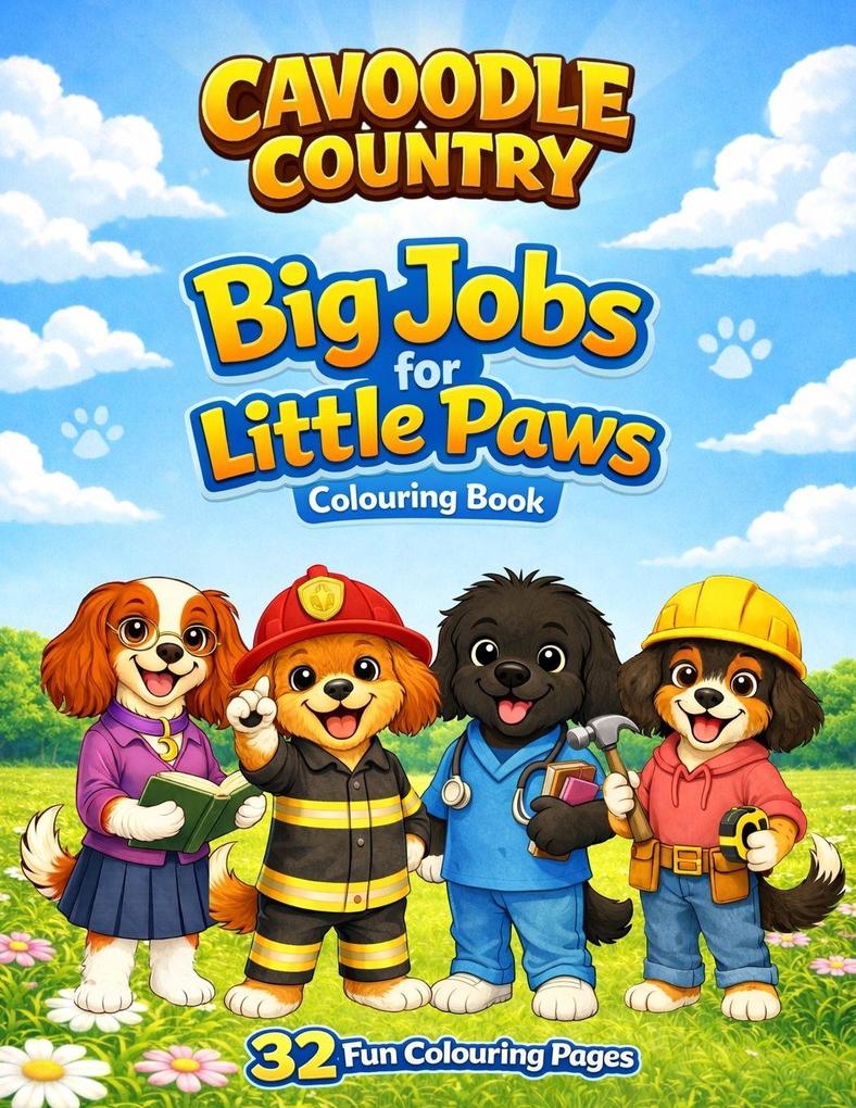 Cavoodle Country Big Jobs for Little Paws Colouring Book