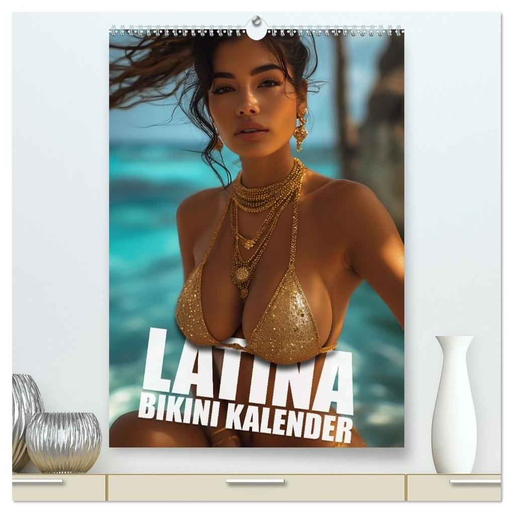 Latina Bikini Kalender: Glamouröse KI-Kunst mit heißen Latina Models (hochwertiger Premium Wandkalender 2027 DIN A2 hoch) Kunstdruck in Hochglanz