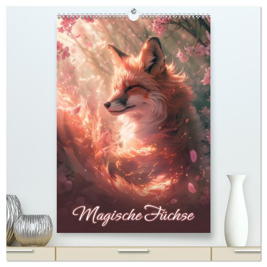 Magische Füchse (hochwertiger Premium Wandkalender 2027 DIN A2 hoch) Kunstdruck in Hochglanz