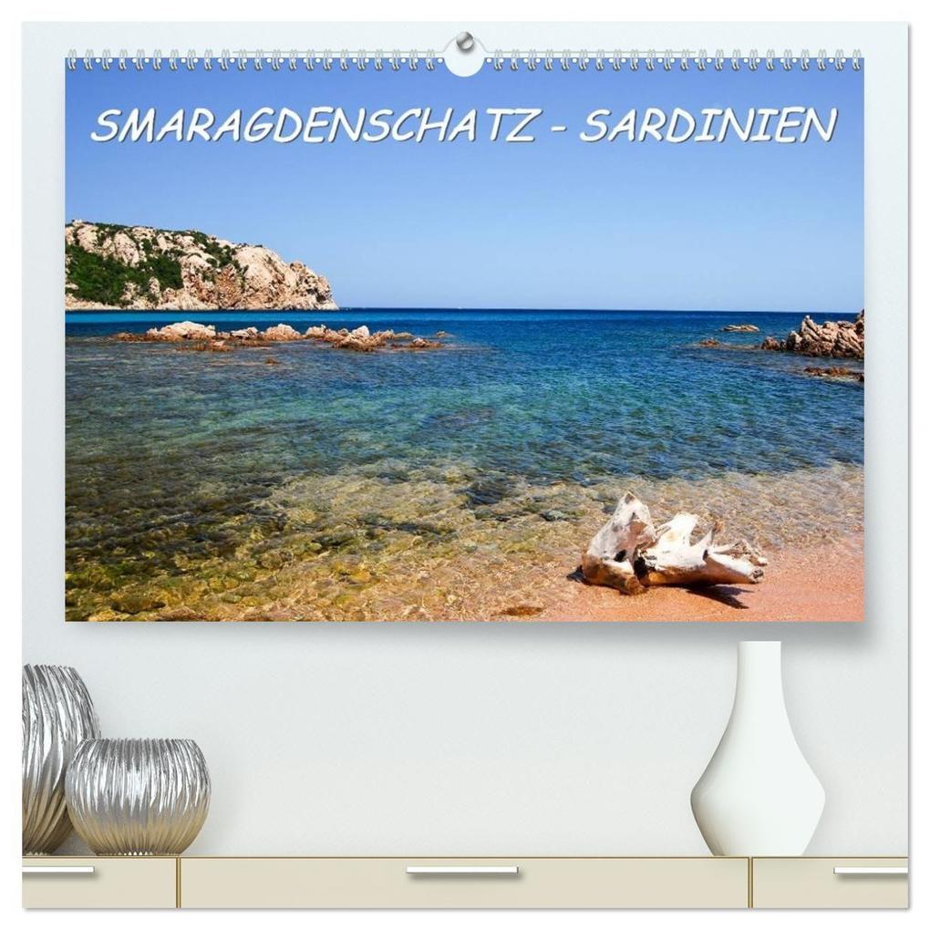 SMARAGDENSCHATZ - SARDINIEN (hochwertiger Premium Wandkalender 2027 DIN A2 quer) Kunstdruck in Hochglanz
